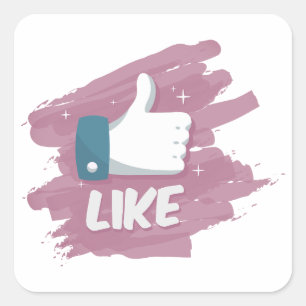 Zoals het icoon van de Button Vierkante Sticker
