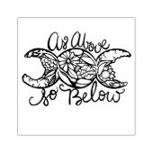 Zoals hierboven, dus onder Triple Moon Rubberstempel (Afrduk)