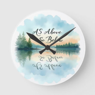 Zoals hierboven, hieronder ronde klok