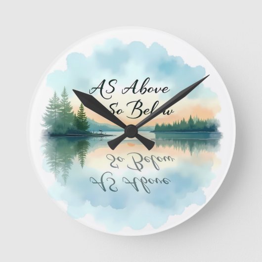 Zoals hierboven, hieronder ronde klok (Voorkant)