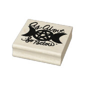 Zoals hierboven, hieronder 	rubberstempel (Stempel)