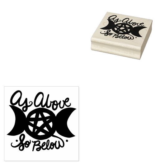 Zoals hierboven, hieronder 	rubberstempel (Gestempeld)