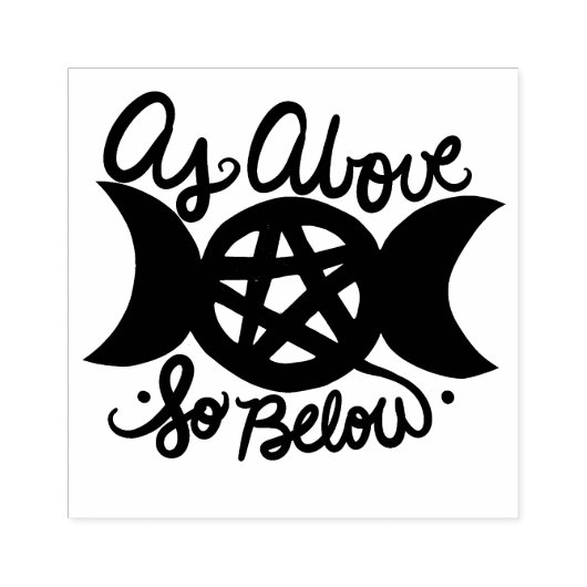 Zoals hierboven, hieronder 	rubberstempel (Afrduk)