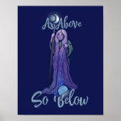 Zoals hierboven onder Crone Moon Goddess Pagan Art Poster (Voorkant)