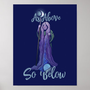 Zoals hierboven onder Crone Moon Goddess Pagan Art Poster