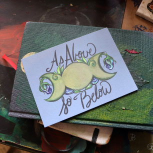 Zoals hierboven onder pagan triple Moon Art Briefkaart