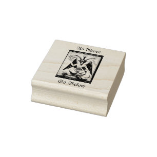 Zoals hierboven, zo hieronder (Baphomet) Rubberstempel
