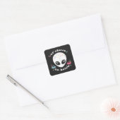 Zoals hierboven zo onder Alien Vierkante Sticker (Envelop)