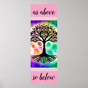 Zoals hierboven, zo onder de boom van het Inspirer Poster