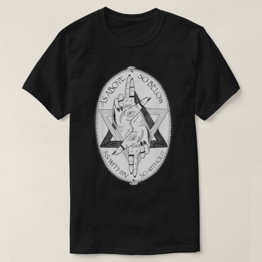 Zoals hierboven, zo onder het alchemiesymbool occu t-shirt (Design voorkant)