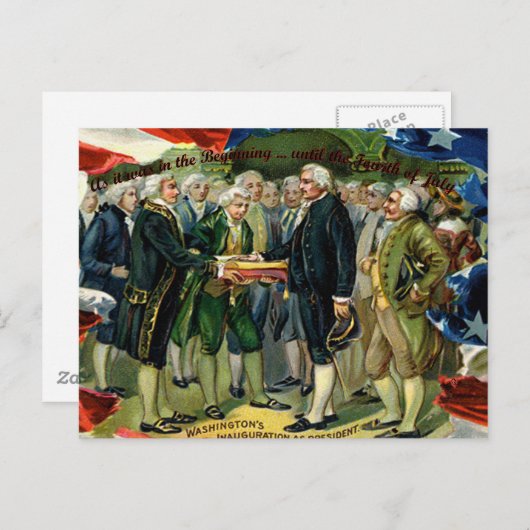 Zoals in het begin ... 4 juli briefkaart (Voorkant / Achterkant)