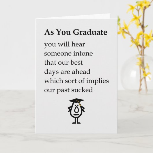 Zoals je Afstuderen, feliciteert het afstuderen va Kaart (Gele Bloem)