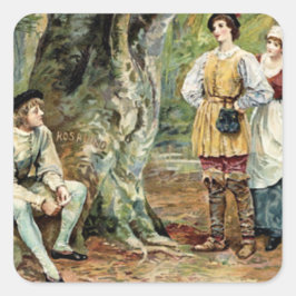 Zoals je wilt - Shakespeare Vierkante Sticker