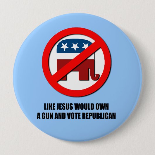 Zoals Jezus een pistool zou bezitten Ronde Button 4,0 Cm (Voorkant)