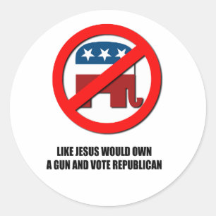 Zoals Jezus een pistool zou bezitten Ronde Sticker