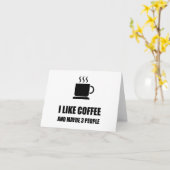 Zoals koffie drie mensen grappig kaart (Gele Bloem)