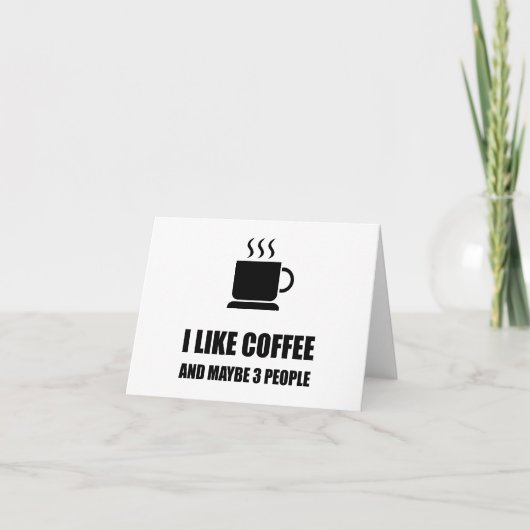 Zoals koffie drie mensen grappig kaart (Voorkant)