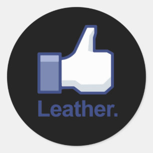 Zoals leder ronde sticker