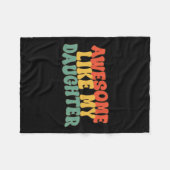 Zoals mijn dochter Retro Papa Funny Fathers Fleece Deken (Voorkant (Horizontaal))