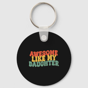 Zoals mijn dochter Retro Papa Funny Fathers Sleutelhanger