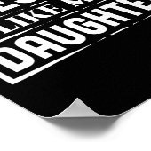 Zoals mijn dochters Shirt beste papa grappige vade Poster (Hoek)