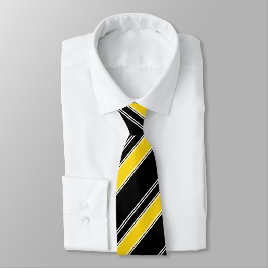 Zoals olie en goudkleurig gestreept Stropdas (Gebonden)