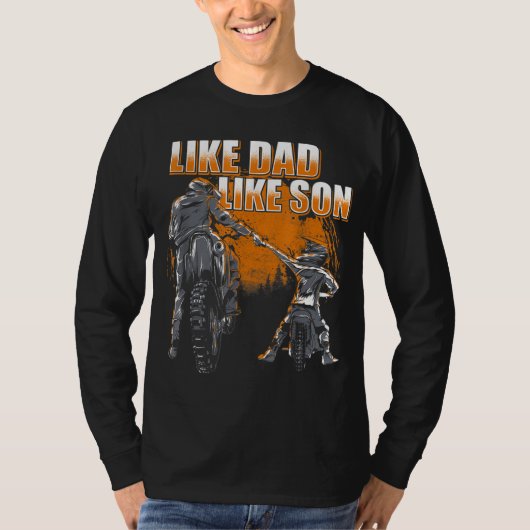 Zoals papa als zoon - motorcross & crossmotor t-shirt (Voorkant)