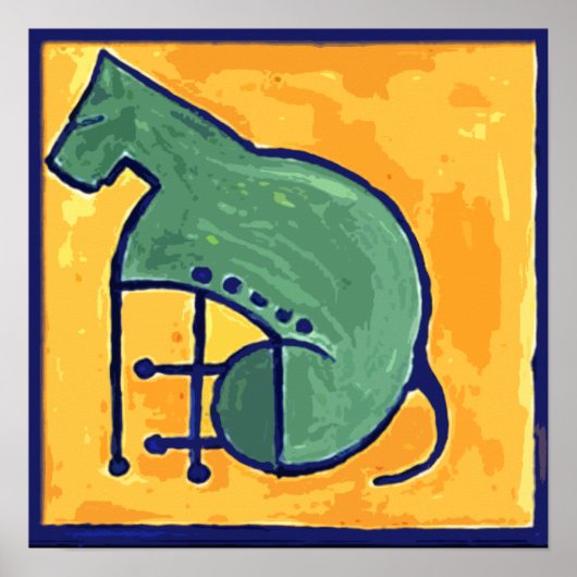 ZOALS S DOG CUBISM POSTER (Voorkant)