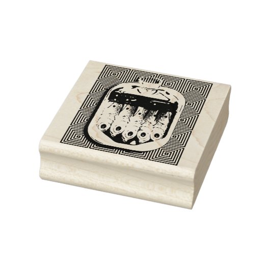 Zoals sardines in een blik 	rubberstempel (Stempel)