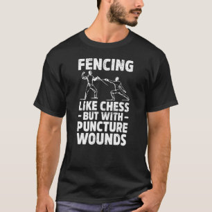 Zoals Schaken Schermen Schermer En Garde Sabel Deg T-shirt