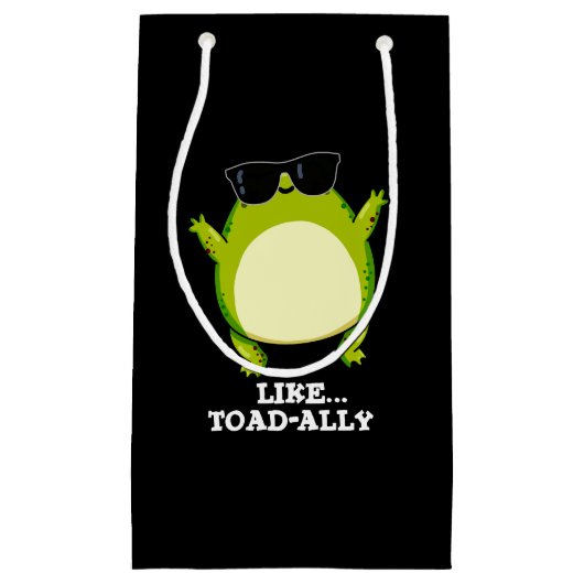 Zoals Toad-ally Funny Toad Pun Dark BG Klein Cadeauzakje (Voorkant)