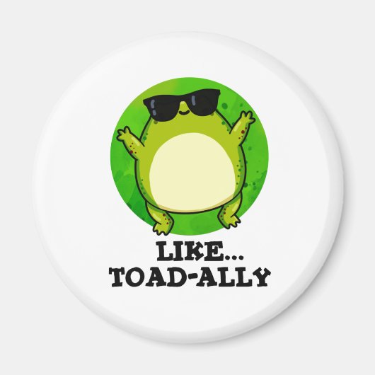 Zoals Toad-ally Funny Toad Pun Magneet (Voorkant)
