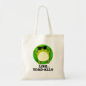 Zoals Toad-ally Funny Toad Pun Tote Bag (Voorkant)