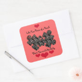 Zoals twee stukken van een puzzel vierkante sticker (Envelop)