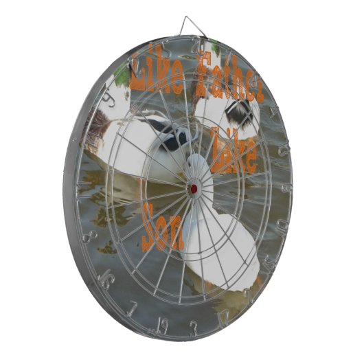 Zoals vader als zoon. dartbord (Voorkant Links)