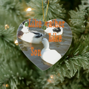 Zoals vader als zoon. keramisch ornament