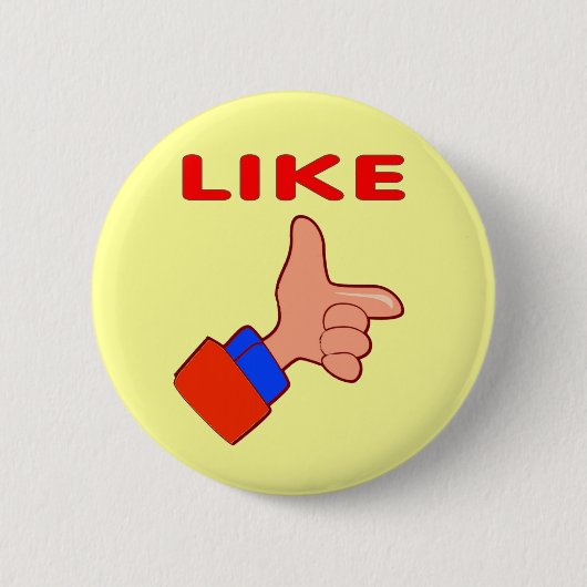 Zoals Vinger, knop Ronde Button 5,7 Cm (Voorkant)