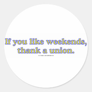 Zoals weekends ronde sticker