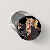 Zobo met een Shotgun-karakter Ronde Button 3,2 Cm (Voorkant /achterkant)