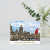 Zocaloplein in Mexico-Stad Briefkaart (Staand voorkant)