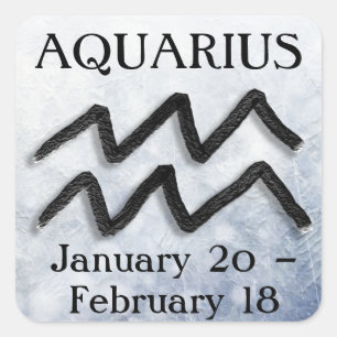 Zodiab Sign Aquarius Horoscope Astrologie Vierkante Sticker