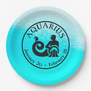 Zodiab Sign Aquarius Horoscope Astrology party Papieren Bordje