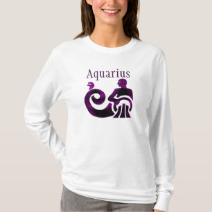 Zodiab Sign Aquarius Paars Horoscope Astrologie T-shirt