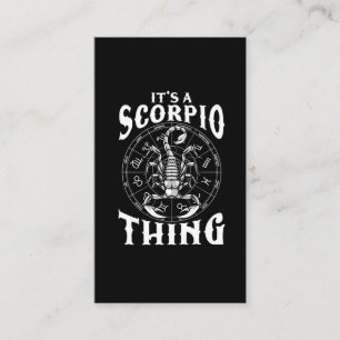 Zodiab Sign Scorpio Horoscope Birthday Animal Visitekaartje