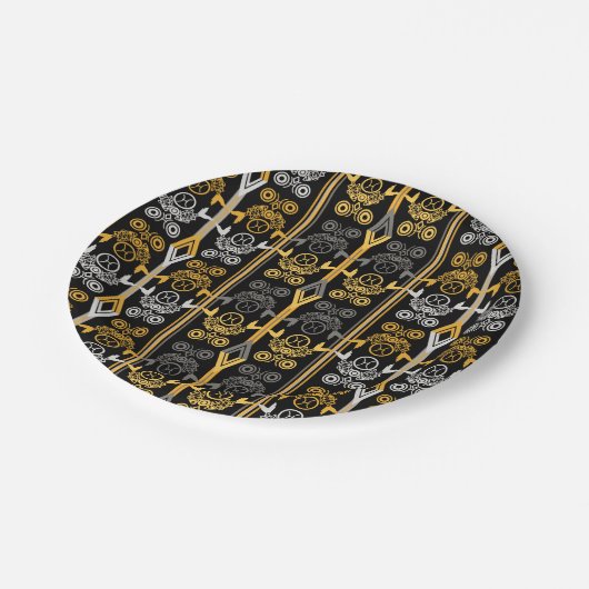 Zodiabetische tekens, pisces papieren bordje (Gekanteld)