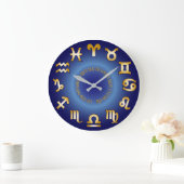 ZodiaBlue Gold Monogram Voeg je eigen tekstdatum t Grote Klok (Huis)
