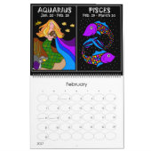 ZODIAC 12 MOIS CALENDRIER Mère Zodiac et amis (Feb 2027)