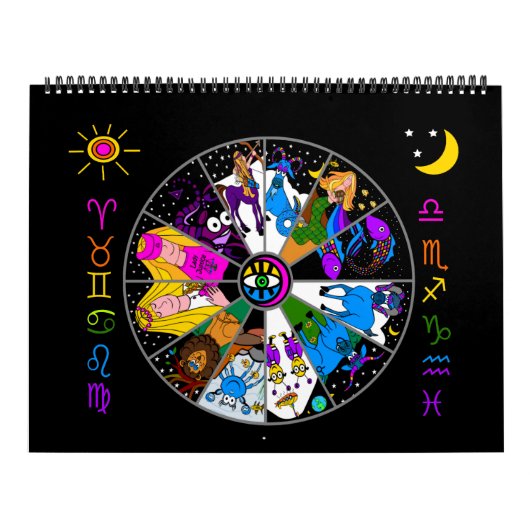 ZODIAC 12 MOIS CALENDRIER Mère Zodiac et amis (Protection)