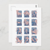 Zodiac 12 Star Signs Briefkaart (Voorkant / Achterkant)