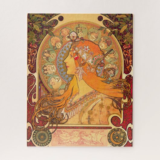 Zodiac, 1896 door Alphonse Mucha Legpuzzel (Verticaal)